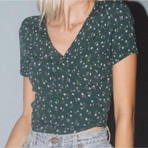 Brandy Melville Wrap Around Tie Top Tiny Floral